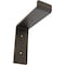 Ekena Millwork Steel Truss Shelf Bracket, Hammered Dark Bronze 2"W x 6"D x 6 1/4"H BKTM02X06X06TSHDB - alternate 1